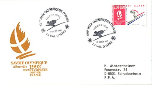 France, Albertville 1992, Olympic Winter Games, SST Ski Alpin Val d'Isere , Olympische Spiele