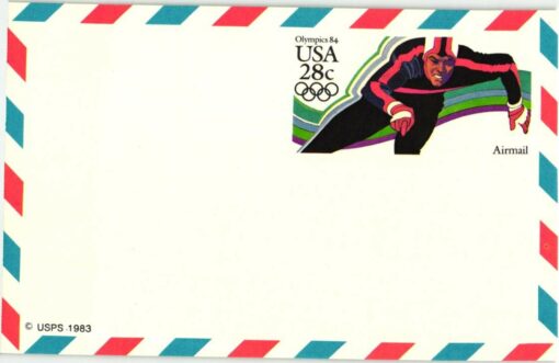 USA 1984, Los Angeles Olympic Games, Airmail Speed Skating, Olympische Spiele