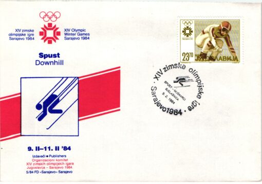Jugoslawien, Sarajewo 1984 Olympic Winter Games, SST Downhill SKi alpin, Olympische Spiele