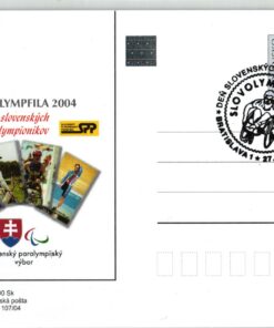 Slovensko 2004, Olympic Games, Bratislava, Slovolympfila 2004 Paralympic SST auf Ganzsache