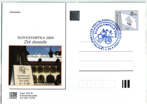 Slovensko 2004, Olympic Games, Bratislava, Slovolympfila 2004 SST auf Ganzsache