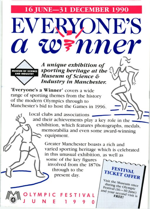UK 1990, Everyone's a winner Flyer, British Olympic Bid, Candidate City Host
