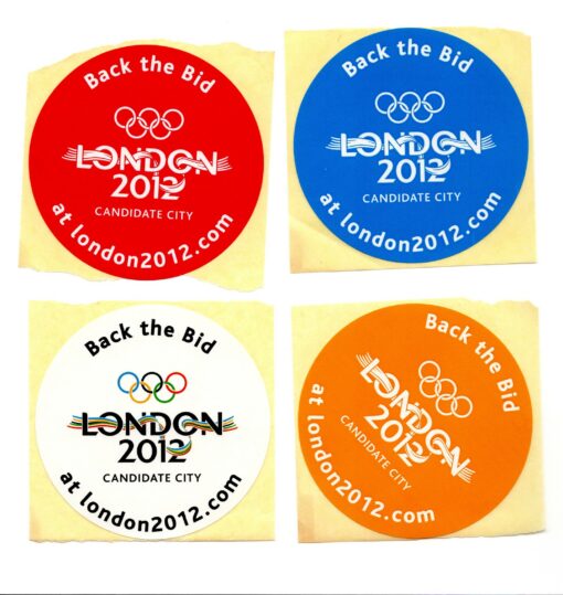 UK, London 2012, Olympic Games, Sticker Back the Bid Candidate City Host Bewerbung