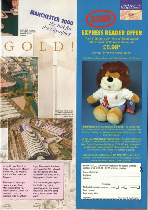 Manchester 2000, Olympic Magazine Paralympics British Bewerberstadt Kandidat Olympia, Olympic Bid, Candidate City Host
