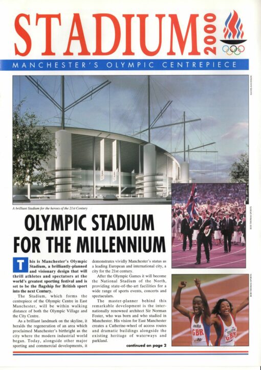 Olympic Magazine Paralympics Manchester Bewerberstadt 2000, Kandidat Olympia, Olympic Bid, Candidate City Host