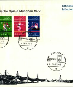 Offizieller Brief München 1972 Eröffnungsfeier mit Sonderstempel, Olympic Games Opening ceremony