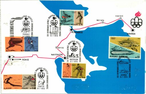 Fackellauf Montreal 1976 Torch Relay, Flamme Greece Olympia Olympic Games