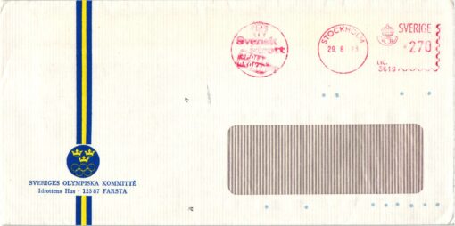 Sweden Olympic Comitee, Sveriges Olympiska Kommitté Cover, 1983