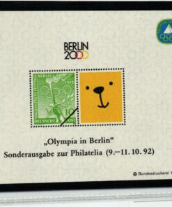 Germany 2000, Olympia in Berlin, 1992 Vignetten, Label Olympic Bid, Candidate City Host