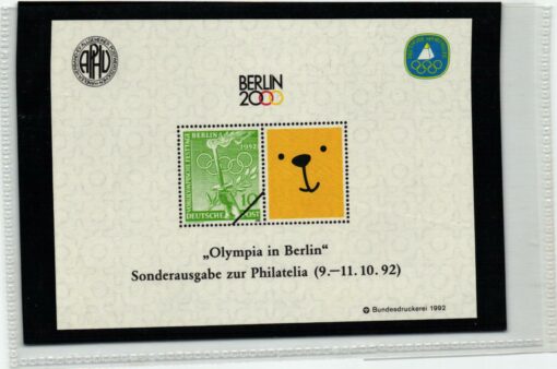 Germany 2000, Olympia in Berlin, 1992 Vignetten, Label Olympic Bid, Candidate City Host