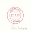 Germany 2000, Berlin Bezirksamt Neukölln Olympia EMA Red Meter Freistempel, Olympic Bid, Candidate City Host