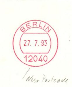 Germany 2000, Berlin Bezirksamt Neukölln Olympia EMA Red Meter Freistempel, Olympic Bid, Candidate City Host