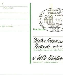 Germany 2000, Berlin Bewerberstadt 1992 Olympia SST, Olympic Bid, Candidate City Host