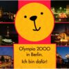 Germany 2000, Berlin Bewerberstadt Postkarte Olympia SST, Olympic Bid, Candidate City Host