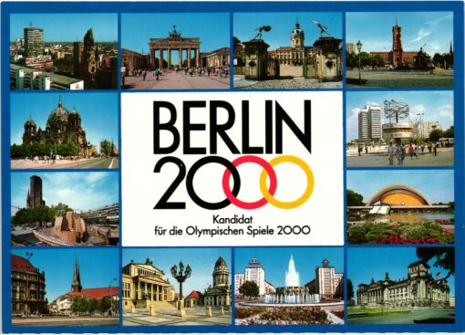 Germany 2000, Berlin Bewerberstadt Postkarte Olympia SST, Olympic Bid, Candidate City Host