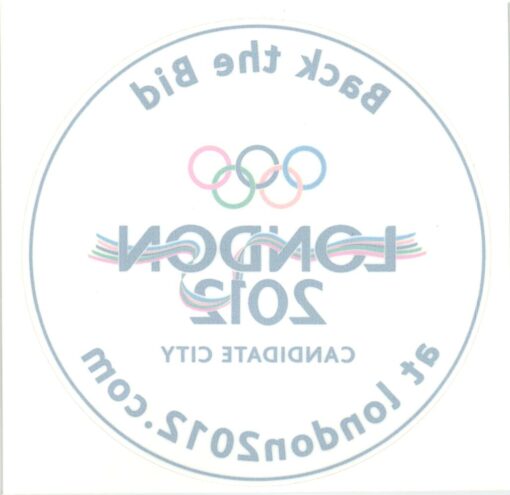 UK, London 2012, Olympic Games, Sticker Back the Bid Candidate City Host Bewerbung