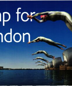 UK, London 2012, Olympic Games, Postcard Swimming Candidate City Host Bewerbung