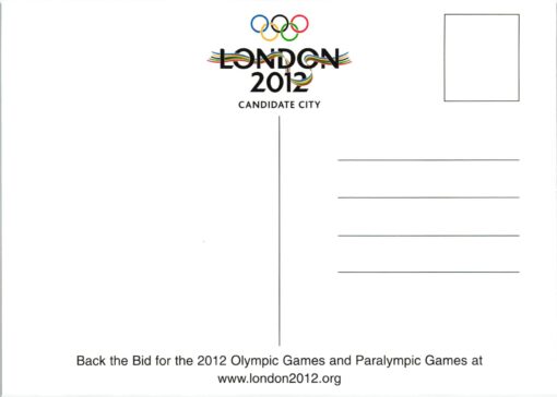 UK, London 2012, Olympic Games, Postcard Swimming Candidate City Host Bewerbung – Bild 2