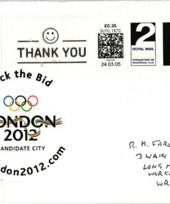 UK, London 2012, Olympic Games, Thank You Candidate City Host Bewerbung