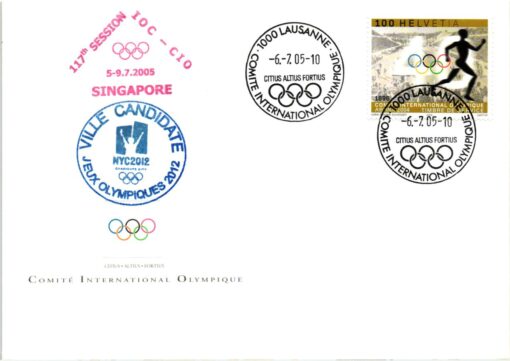 Swiss, IOC 117. Session Singapore Olympic Games, New York Host City