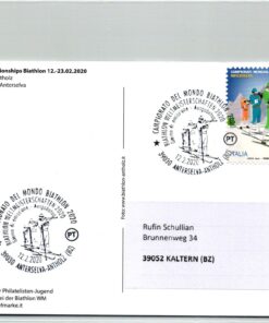 Italy - Campionato del Mondo Biathlon Antholz Alterselva 2020 Karte IBU World Championship Italia FDC