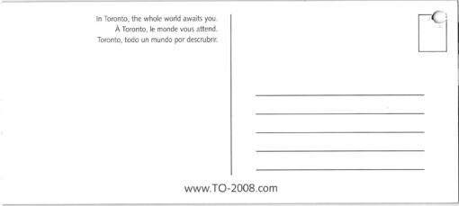 Canada, TORONTO 2008, Postcard, whole world, Olympic Bid, Candidate City Host – Bild 2