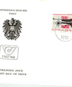 Shooting, Schiessen Österreich Luftpistole Zielscheibe Luftgewehr, 1979 FDC Weapons Waffen