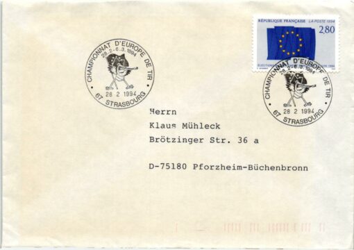 Shooting, Schiessen Championnat Europe de tir Strassbourg 1994 Rifle Gewehr Weapons Waffen Tiro a segno