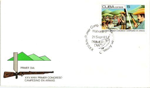 Shooting - Schiessen Cuba 1983 congresso Armas,  FDC Weapons Waffen Tiro a segno