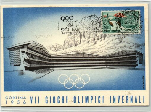 Italy, Olympic Games 1956 Cortina Giochi olimpici Pattinaggio Velocità, Ice skating