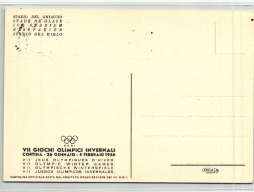 Italy, Olympic Games 1956 Cortina Giochi olimpici Pattinaggio Velocità, Ice skating – Bild 2