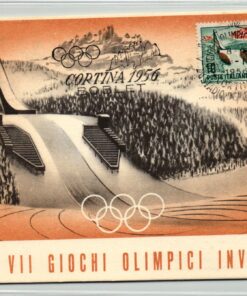 Italy, Olympic Games 1956 Cortina Giochi olimpici Boblet, Bob Stadio ghiaccio