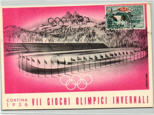Italy, Olympic Games 1956 Cortina Giochi olimpici Pattinaggio artistico, figure skating