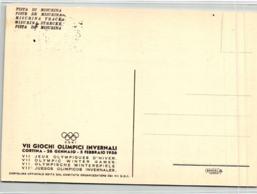 Italy, Olympic Games 1956 Cortina Giochi olimpici Pattinaggio artistico, figure skating – Bild 2