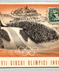 Italy, Olympic Games 1956 Cortina Giochi olimpici Pattinaggio artistico femm., figure skating woman