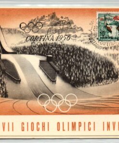 Italy, Olympic Games 1956 Cortina Giochi olimpici Boblet, Bob Stadio ghiaccio