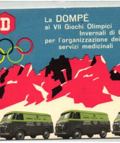 Italy, Olympic Games 1956 Cortina Giochi olimpici Dompé medicinali, Fondo 15km Ski nordic