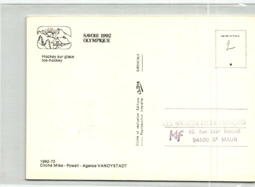 France, Olympic Games 1992 Olympische Winterspiele, piele Ice Hockey – Bild 2