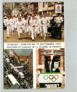 France, Olympic Games 1992 Aumale Olympische Winterspiele, Torch Relay, Flamme Olympique