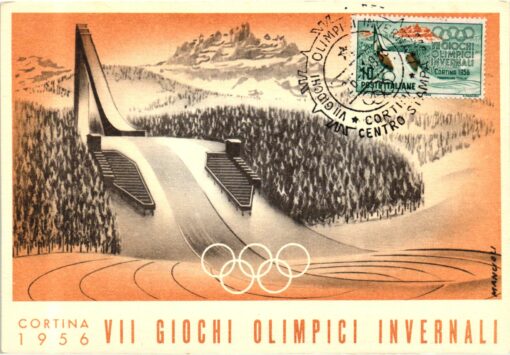 Italy, Olympic Games 1956 Cortina Giochi olimpici Centro Stampa, Media Press Center