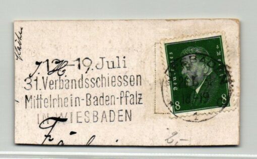 Shooting, Schiessen Wiesbaden Verbandsschiessen Mittelrhein Baden Pfalz 1931 Rifle, Weapons Waffen Tiro a segno
