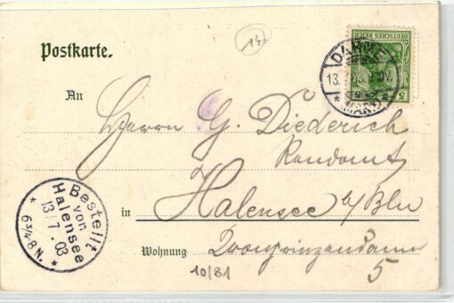 Shooting - Schiessen Schützen Schützenfest 1903 Hilscher Karte Dahme - Halensee  Weapons Waffen Tiro – Bild 2