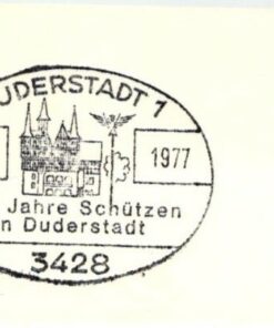 Shooting - Schiessen DUDERSTADT 1 675 Jahre Schützen Duderstadt 1977 blanko SST, Weapons Waffen Tiro