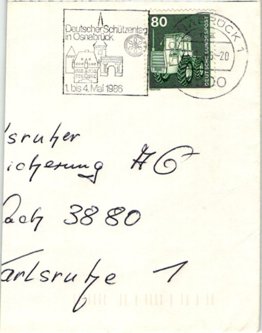 Shooting - Schiessen OSNABRÜCK 1986 Deutscher Schützentag in Osnabrück 1986 blanko SST, Weapons Waffen Tiro