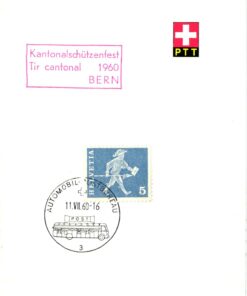 Shooting, Schiessen Schweiz BERN Kantonalschützenfest Tir Cantonal 1960 Automobil Postbureau Weapons Waffen Tiro a segno