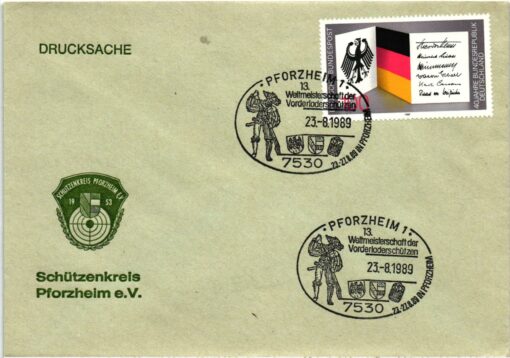 Shooting, Schiessen Pforzheim 1989 Vorderladerschützen Mondiali Tiro WM Weltmeisterschaft Weapons Waffen Tiro a segno