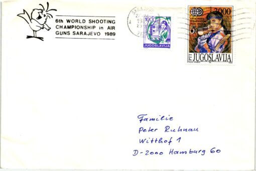 Shooting, Schiessen 6th world shooting Air Guns Sarajevo 1989 WM Weltmeisterschaft Schützen Waffen Tiro a segno