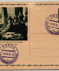 CSSR - Praha Delnicka Olympiada Ceskoslovenska 1934, SST und Postkarte, Olympic Games