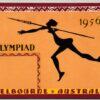 Australia, Olympiad Melbourne 1956, Post Card, Modern Master J. Rajko, Speerwurf Olympic Games
