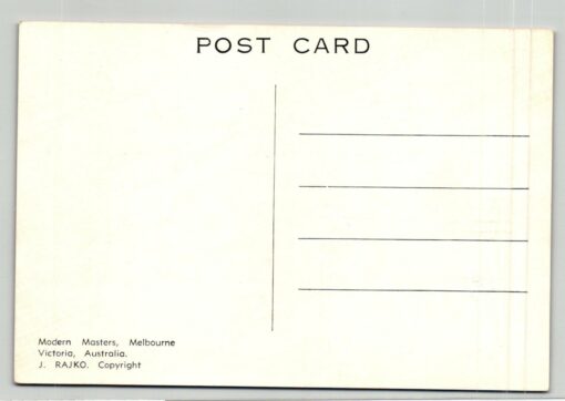 Australia, Olympiad Melbourne 1956, Post Card, Modern Master J. Rajko, Speerwurf Olympic Games – Bild 2